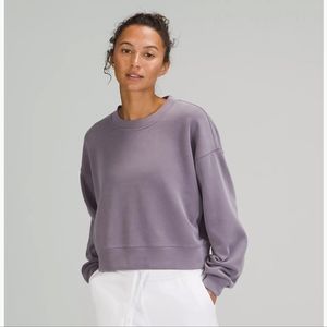 Lululemon Perfectly Oversized Cropped Crew size 8 Dusky Lavender